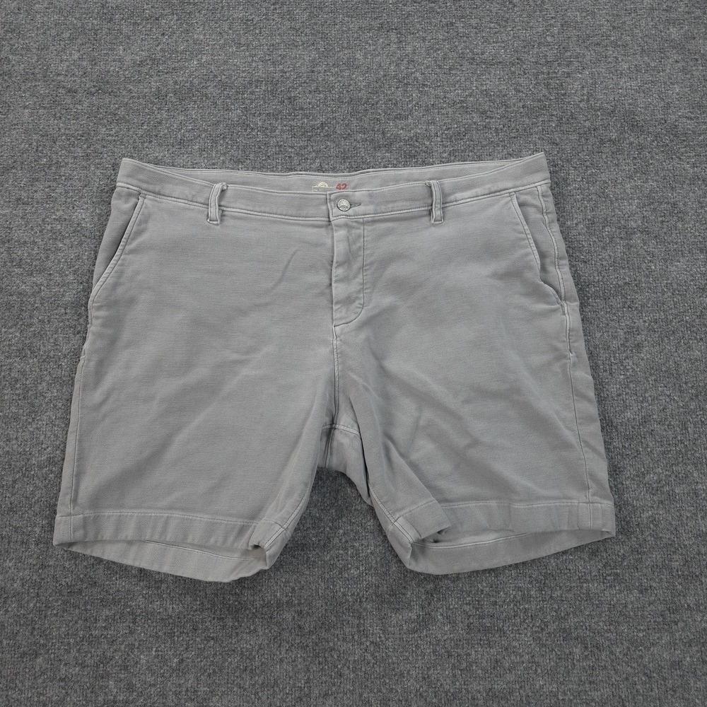 Faherty Shorts‎ Mens 42 Gray Terry Stretch Chino Casual Summer Travel Comfort
